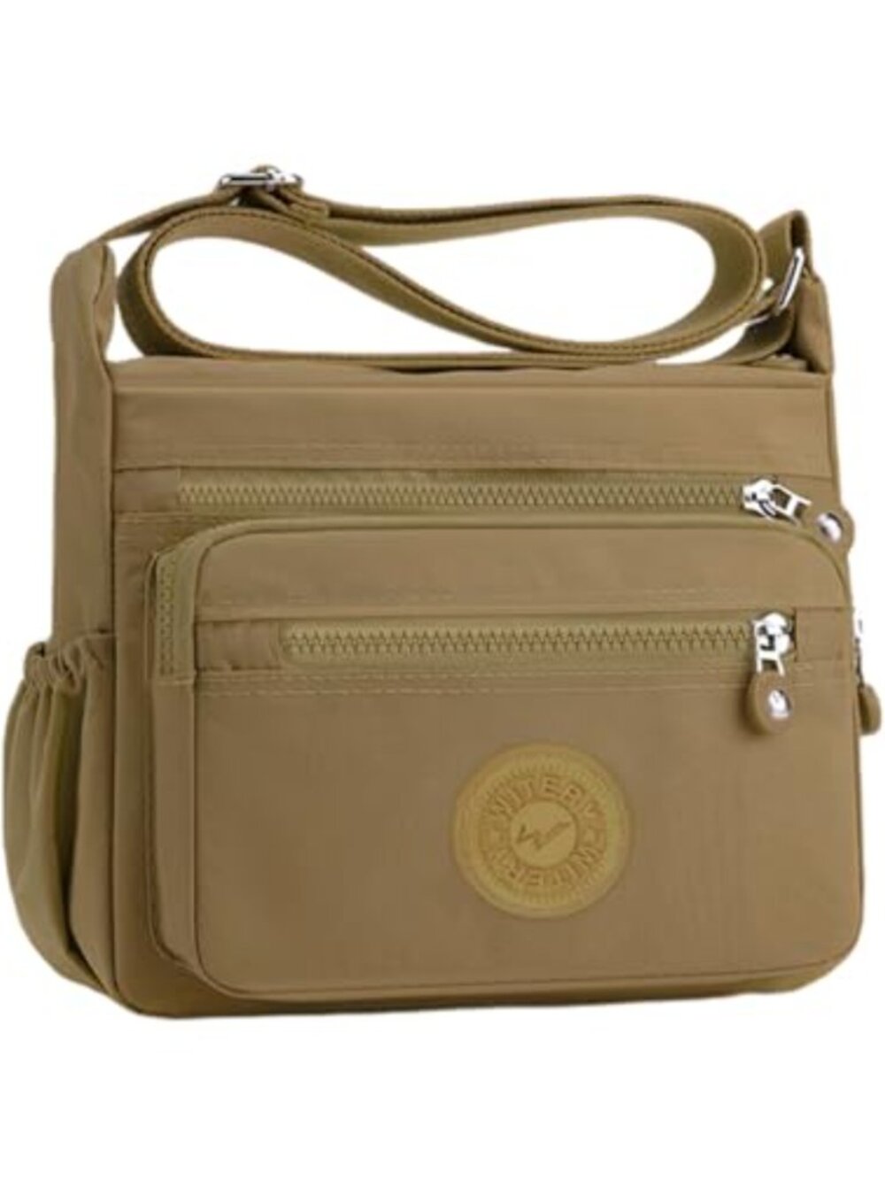 WITERY Waterproof Nylon Crossbody Travel Shoulder Bag Multi-Pocket Purse